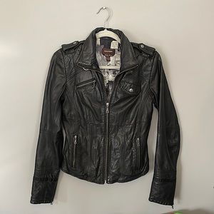 DANIER LEATHER JACKET - black zip up